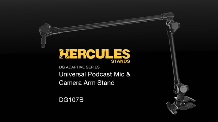 HERCULES Universal Podcast Mic & Camera Arm Stand DG107B