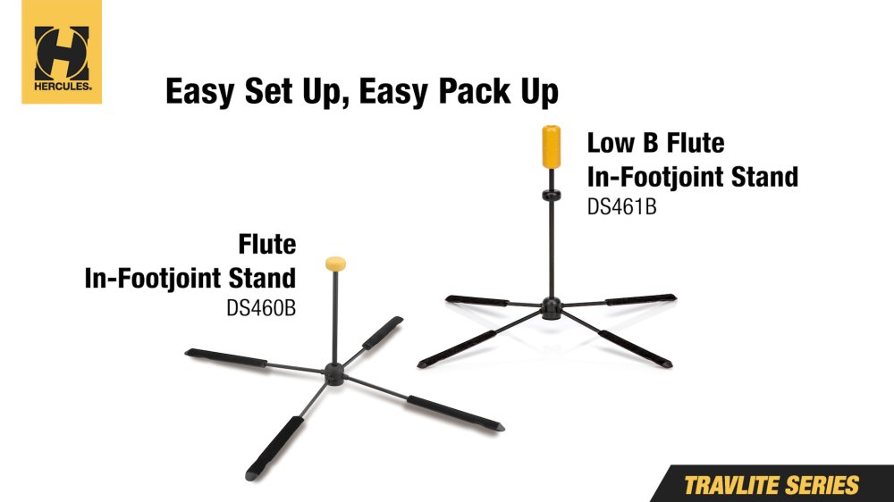 Hercules DS460B(DS461B) Flute Stand Easy Set Up Easy Pack Up!