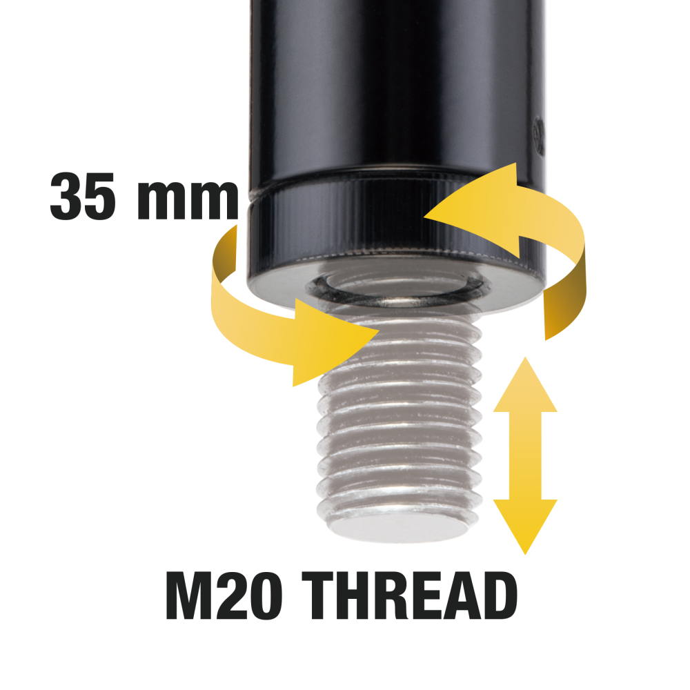 Adjustable Sub Pole With M20 Hybrid Adaptor 2-Pack